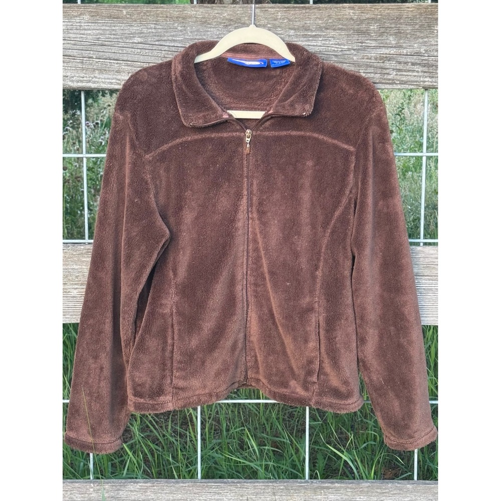 Outdoor DC Brown Plush Fleece Full Zip Jacket‎ Women's Large